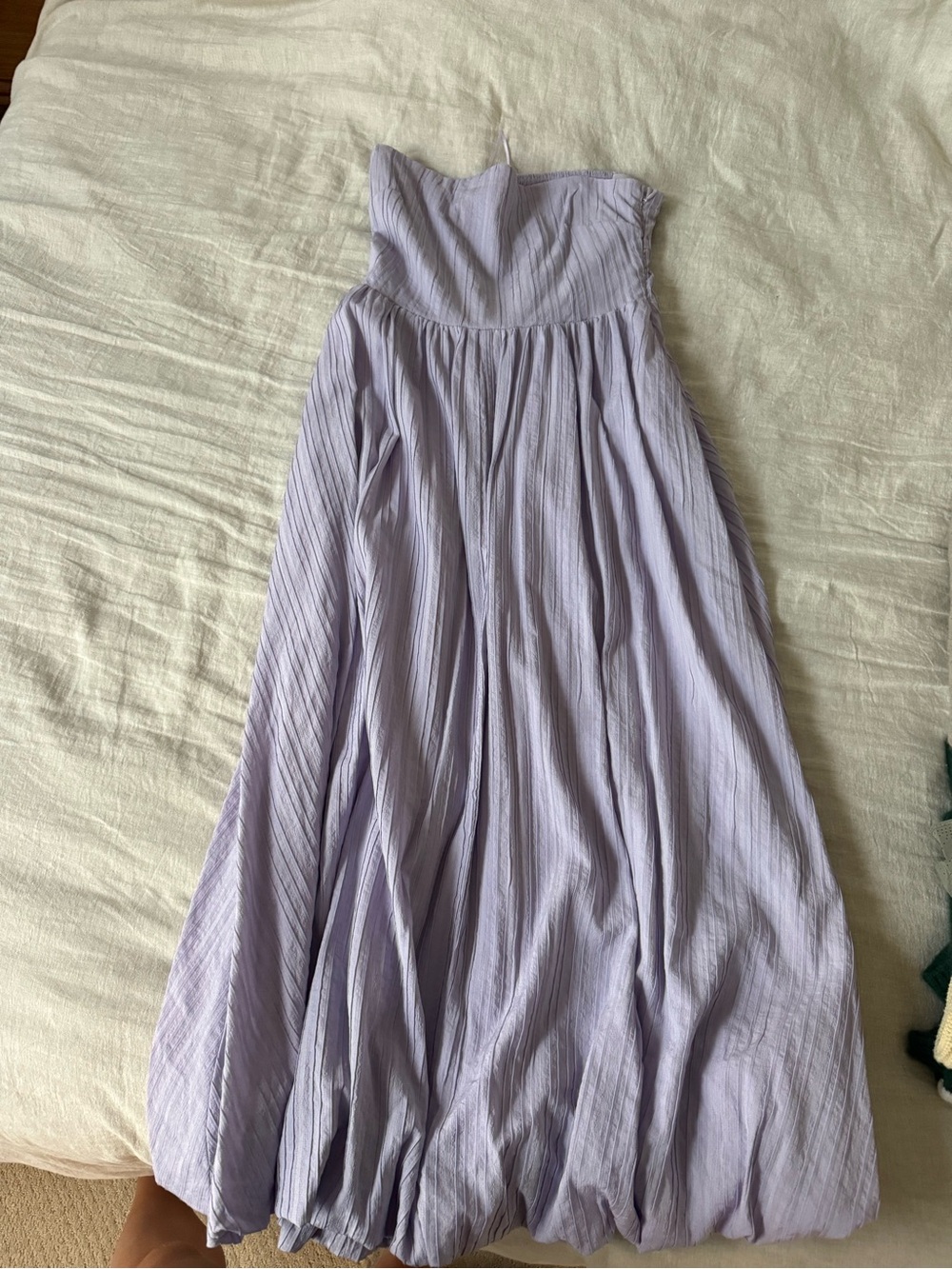 Astr Lavender Strapless Maxi Dress